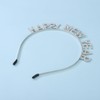 Jumwrit Silver Rhinestone Headband Happy New Year Metal Headband Nonslip