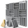 24 Pack Acoustic Panels, 12" x 12" x 2" Self-Adhesive