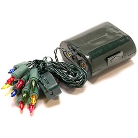 Darice Deco Lights 10 Count Green Cord Batteries Required, Color Bulbs