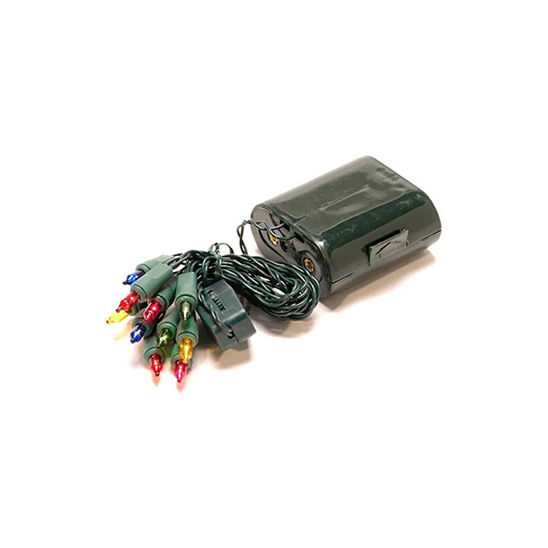 Darice Deco Lights 10 Count Green Cord Batteries Required, Color