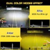 Par Faros De Lupa Led Luz Doble Color Para Moto