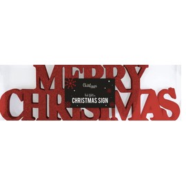 Red Merry Christmas Sign