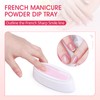 krofaue Nail Dip Container Dipping Powder Tray French Nail Smile