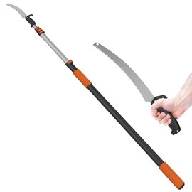 SISUPASSIE 20FT Pole Saw, Telescoping Tree Trimmer with 3-12FT Extension Pole, Manual Branches Pruner