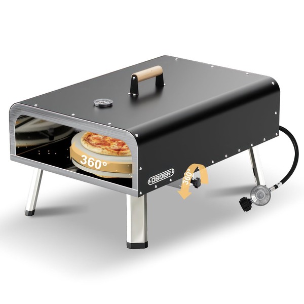 Portable Pizza Oven Outdoor,16" Rotatable Pizza Ovens, Upgrade Wood Fired