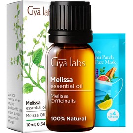 Gya Labs Melissa Essential Oil for Diffuser & Tea Tree Oil for Skin Set - 100% Natural Aromatherapy Grade Essential Oils Set - 2x0.34 fl oz - Gya Labs