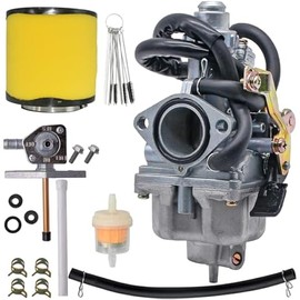 Carburetor for Honda TRX 250 Recon 250 TRX250TE TRX250TM 1997-2001 2002-2007 With Fuel Tank Petcock Valve & Air Filter