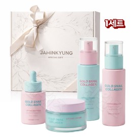 Jaminkyung Gold Snail Collagen Lifting 4 Piece Set Snail Cosmetics Wrinkle Improvement Elasticity Moisturizing Basic Set / 자민경 골드 스네일 콜라겐 리프팅 4종 세트 달팽이화장품 주름개선 탄력 보습 기초세트