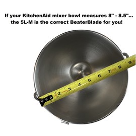 New Metro Design 5L-MGY Beater Blade METAL, compatible w/most KitchenAid 5 Quart Bowl-Lift Stand Mixers, Grey
