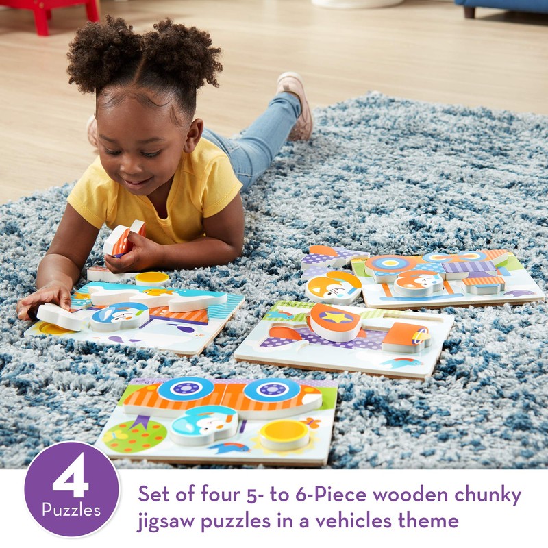 Melissa & Doug Jigsaw Puzzle Set – Vehicles