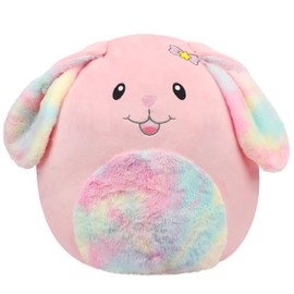 Mushymallow 20-Inch Bunny Large Rabbit Plush Pillow with Rainbow Belly Soft Jumbo Bunny Plush Toy Giant Cute Hugging Stuffed Animal Birthday Christmas Easter Gifts for Kids Adults