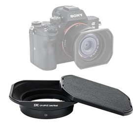 JJC Metal Dedicated Bayonet Lens Hood for Sony RX1 RX1R RX1R II Digital Camera, Sony RX1 RX1R RX1R II Metal Lens Hood, W Front Cap, Replacement of Sony LHP-1 Lens Hood
