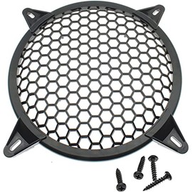 OZXNO 2 Pack 12 Inch Speaker Grills Subwoofer Grill Waffle Grill Guard Protector Covers with Mounting Screws ABS Mesh Round Subwoofer Speaker Cover