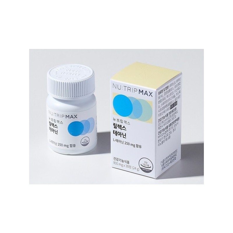 뉴트립 릴렉스 테아닌 800 mg 30정 1개 Nutrip Relax Theanine