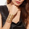 EIELO 2 Pcs Gold Cuff Bangle Bracelet for Women Open