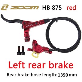 BUCKLOS MTB Hydraulic Disc Brakes, Mountain Bike Right Front 750mm Left Rear 1350mm Hydraulic Brake Set Aluminum Alloy Levers with Caliper PM/is Adapter Fit E-Bikes/Fat Bike