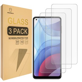 Mr.Shield [3-Pack] Designed For Motorola (MOTO G Power 2021)[Not Fit for 2020 Version] [Upgrade Maximum Cover Screen Version] [Tempered Glass] [Japan Glass with 9H Hardness] Screen Protector