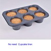 Monfish 2pcs Jumbo Deep Muffin Pan - 6-Cavity Baking Tray,