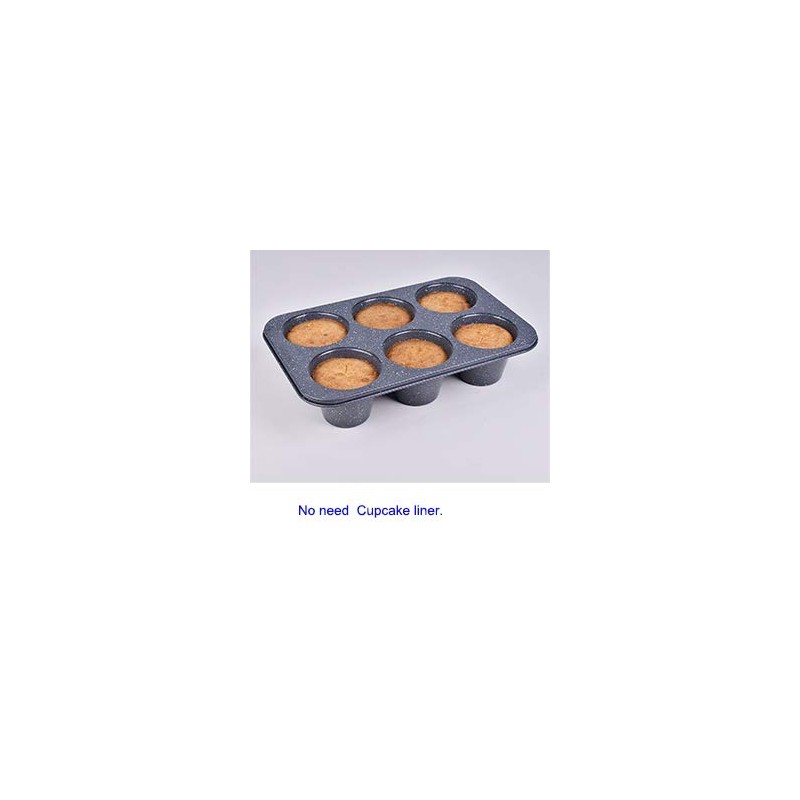 Monfish 2pcs Jumbo Deep Muffin Pan - 6-Cavity Baking Tray,