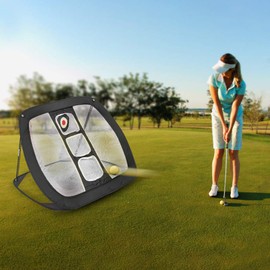 Leapiture Golf Outdoor Practice Net Golf Tennis Target Practice Foldable Portable Indoor Golf Hitting Net Training Equipment Golf Target Net(black+white)