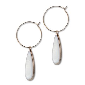 Lenny & Eva Intentions Natural Shell & Pearl Earrings (Teardrop Mother-of-Pearl)