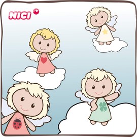 NICI Guardian Angel Key Ring, light blue