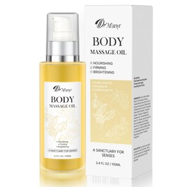Body Firming Massage Oil – After Shower Oil Tightening & Brightening Skin Care with Organic Grape Seed and Rosehip Oil, Natural Plant-Based Blend with Aromatherapy Hydration, Vegan & Cruelty-Free