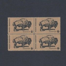 Wildlife Conservation: The Buffalo - Vintage Mint Set of 4 Stamps 54 Years Old!