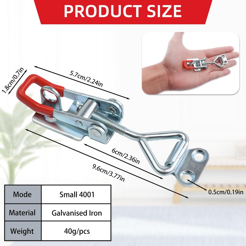 Pack of 6 Small Rubber Toggle Clasps, Small 4001 Adjustable