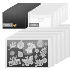 KKJCXY 40pcs Magnetic Sheets for Dies Storage, with Rubber Magnet Sheet, Die Cut Storage Essential Set for Die Cutting and DIY Scrapbooking