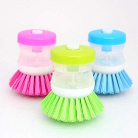 Dish Washing Brush with Soap Dispenser, Set of 2, Random Colors