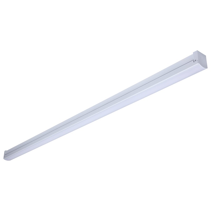 Satco 65-1224 4-Foot LED Strip Light, 30W, CCT Selectable (2700K-5000K),