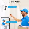 (2026 New) 4MP Dual Lens WiFi Security Camera System, 130°