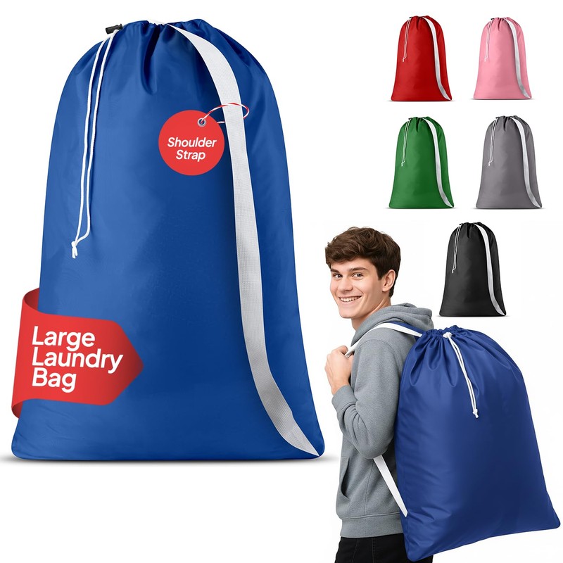 Handy Laundry Bag Shoulder Strap Extra Large - Drawstring Locking