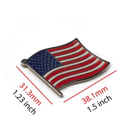 Extra Large American USA Flag Enamel Lapel Pin with Magnetic Backing for jacket, backpack, memorial, clothes, bag, shirt (1)