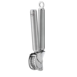 Rösle Stainless Steel Mincing Garlic / Ginger Press with Scraper, 9-inch