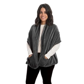 Mintra Home Shawl with Pockets (Black)