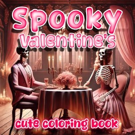 spooky valentine's: A Spooky and Cute Valentine's Day Coloring Book Featuring Ghostly Love Scenes, Romantic Haunted Adventures, Adorable Skeletons, ... Monsters and Witchy Valentine's Drawings