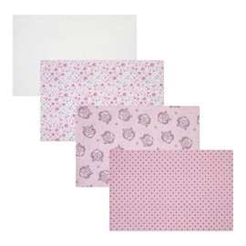 4-Pack Unisex Baby Cotton Flannel Receiving Blankets, One Size Newborn Swaddle Blankets (30 x 30)