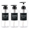 Segbeauty Shampoo Bottle Dispenser, Transparent Set of 3, 16.9 fl