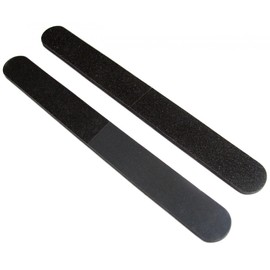Lima de uñas de calidad profesional, color negro de 4 vías, centro blanco (100-180/240-600), paquete de 50