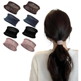 Hair Rubber Scrunchy Hair Rubber Set of 8 Hair Accessories, Hair Clip, Rubber Multi-Color, Reduces Friction, Anti-Static, Korean Style, High Elasticity, Simple, Stylish, For Adults and Students