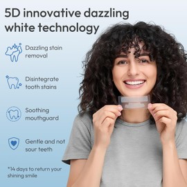 28 Stück Zahnaufhellungsstreifen, White Stripes für Zähne, Effektive Zahnaufhellung zu Hause, Schonend zum Zahnschmelz, Für ein strahlend weißes Lächeln, Schnelles Entfernen Flecken