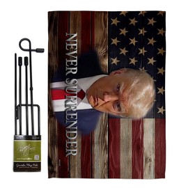 Trump Mugshot Flag 2024 American Flags for Outside 3X5 Never Surrender T Shirt Mug Shot Poster Garden Pole Home Decor Pole Banner Room Wall Patio Lawn Outdoor Small Tapestry Gifts for Him Made in USA