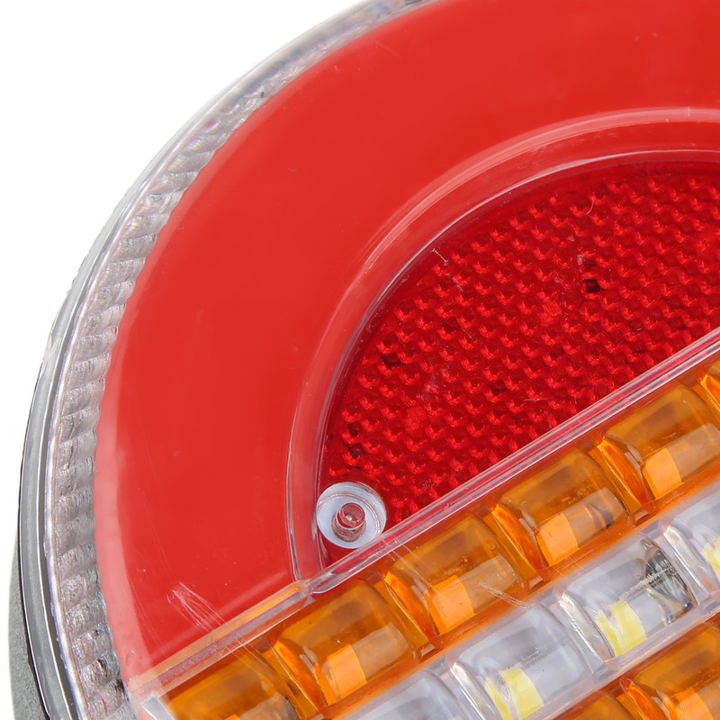 LED Round Trailer Tail Light 1200LM Stop Brake Turn Reverse