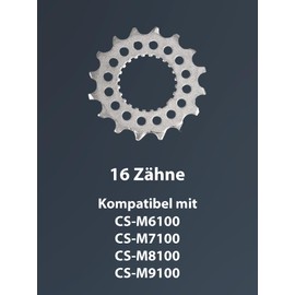 Bicycle Sprocket Replacement Sprocket 12-Speed Compatible with Deore SLX XT XTR MTB Micro Spline Cassettes CS-M6100 CS-M7100 CS-M8100 CS-M9100 (Silver 16Z)