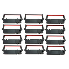 12 PACK SP-700 Ribbon Ink Cartridge Quality BLACK and RED Compatible with STAR Printer RC-700BR, SP700, 712, 742