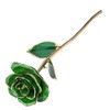Forever Green Rose 24K Real Artificial Flower with Leaf and