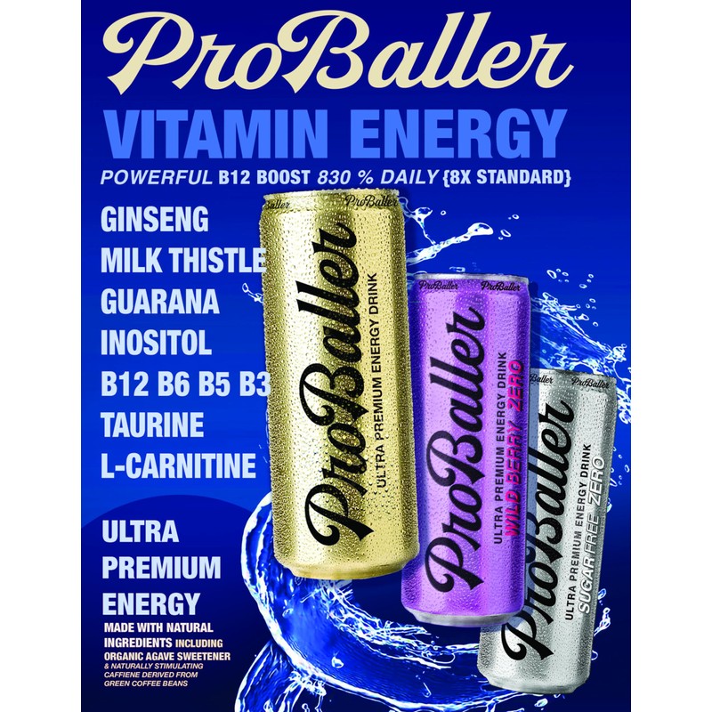 ProBaller Ultra Premium Energy Drink - Sugar Free