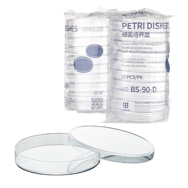 dodtazz Petri Dish, Plastic Petri Dish with Lid, Disposable, Experiment,